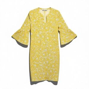 Jude Connally Kerry Dress jude cloth sz small lemon yellow white print